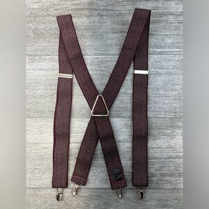 CAS Germany Herringbone X Back Suspenders Braces Canada Made Elastic 1 1/2” Clip
